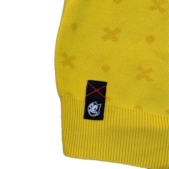 Universal Studios Felix The Cat Sweater Women's Size M Yellow - Picture 7 of 13